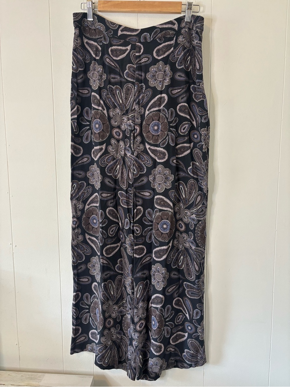 Boden Limited Edition Paisley Wide Leg Pants Relaxed Flowy Boho Size 10